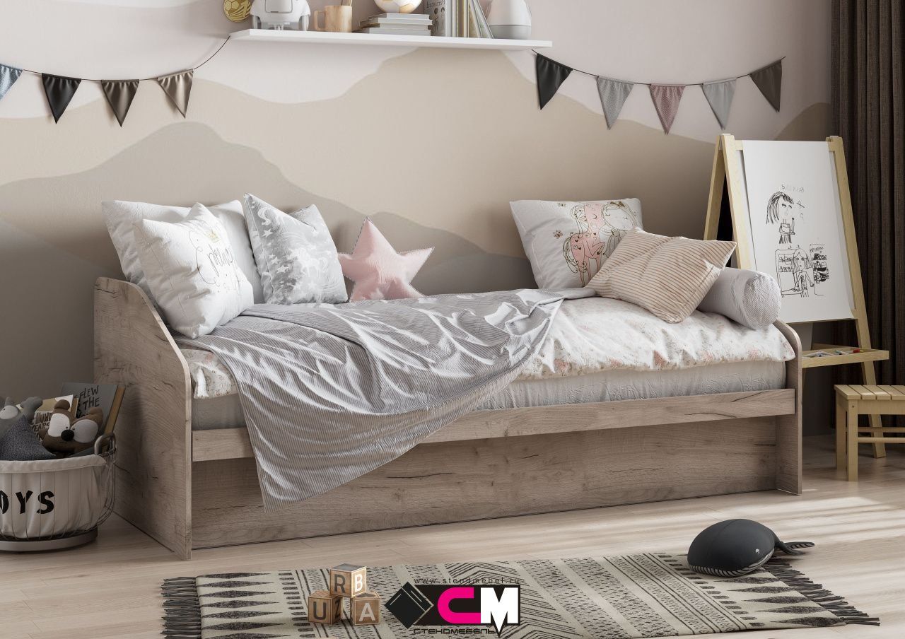 Кровать Радуга с подъемным  механизмом 90*200 Стендмебель