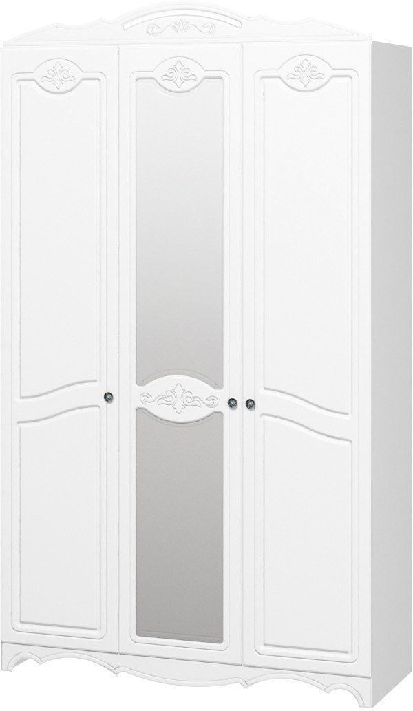 Шкаф ШР-3 Лотос Белый жемчуг Браво мебель 