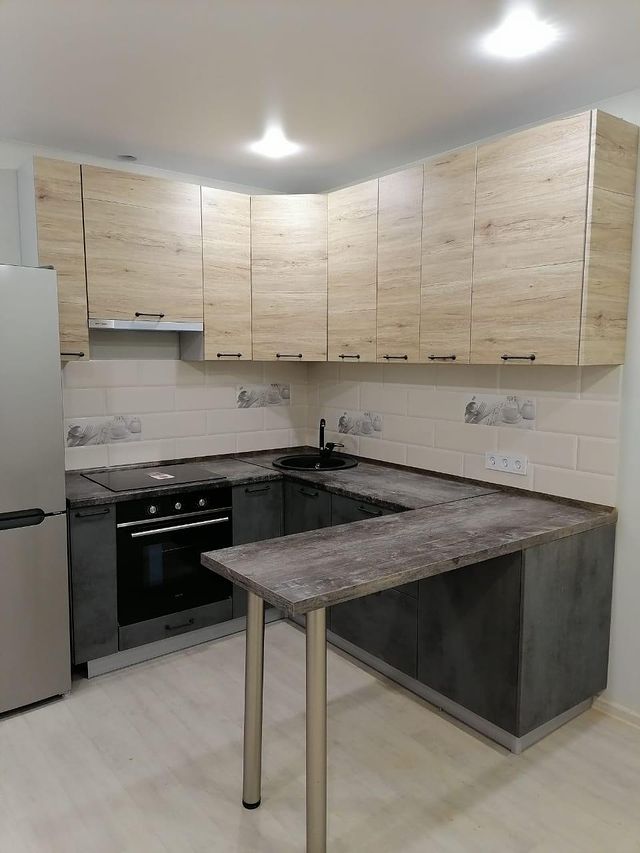 Кухня Лофт МДФ  угловая 1,7*2,1 м ДСВ