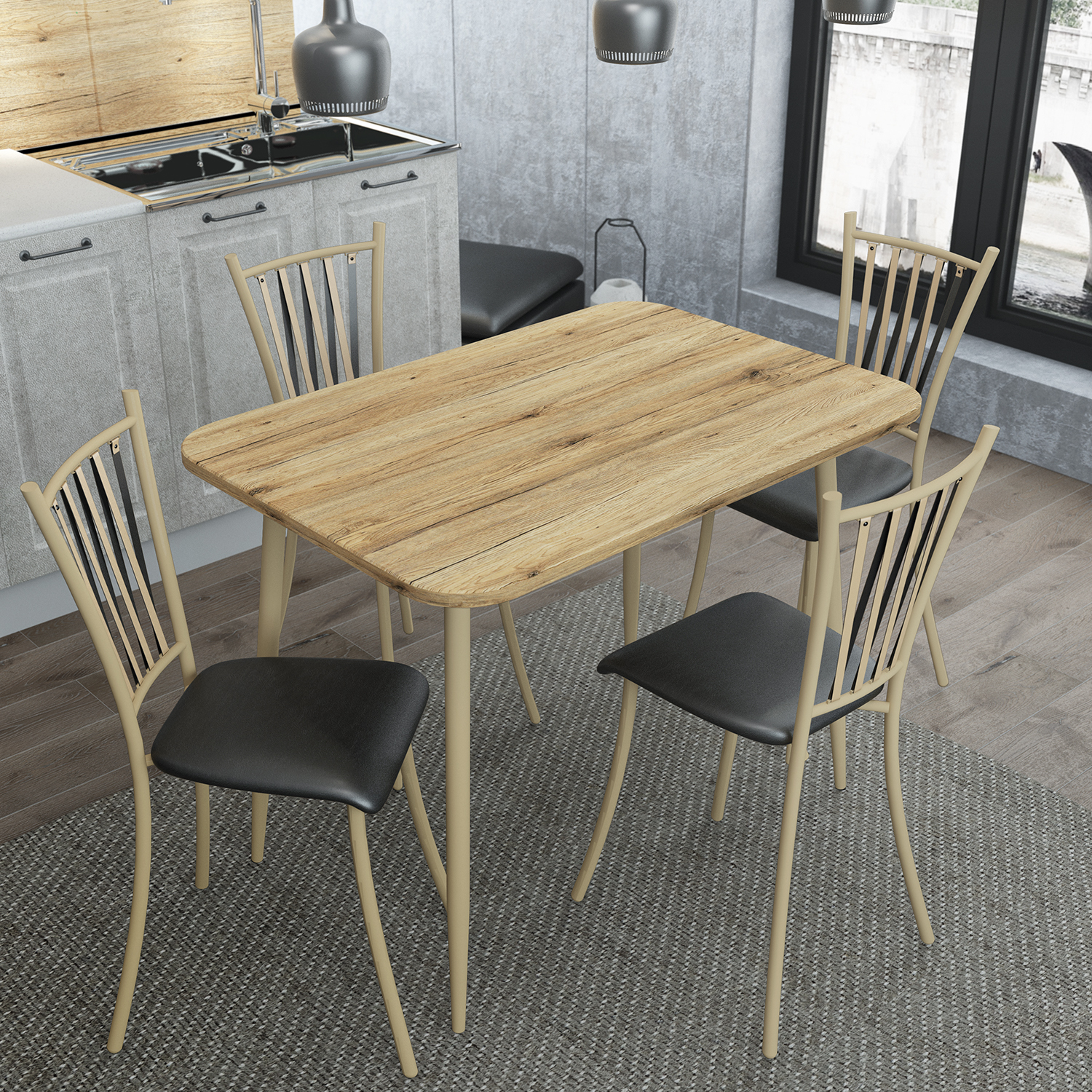 Стол обеденный Дуб цикорий ДСВ