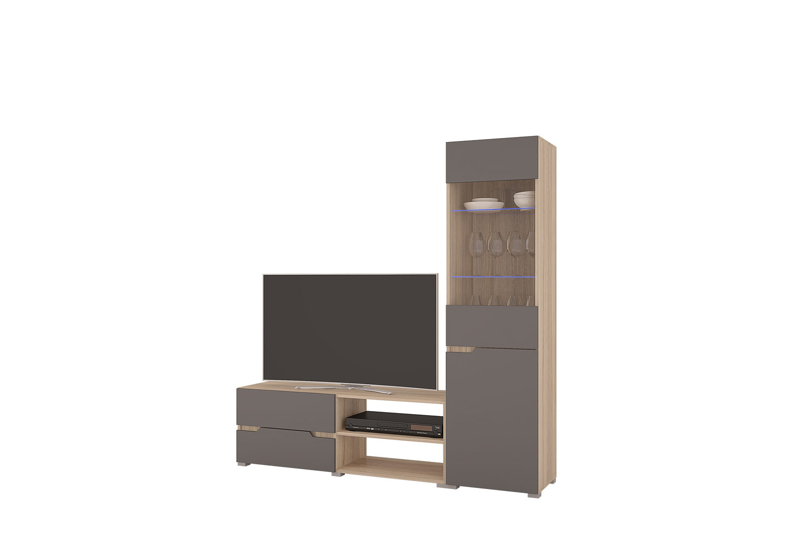 Гостиная Анталия-1 1650х376х1664 Горизонт