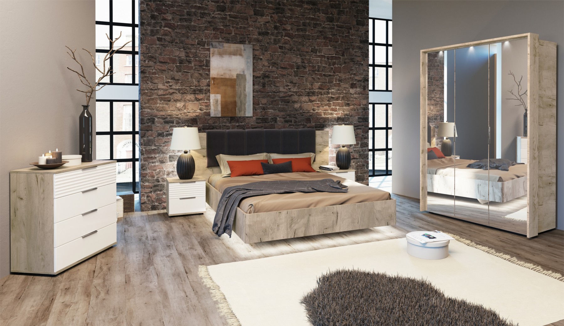 Спальня Джулия (Вариант комплектации 2) Империал