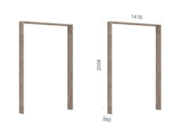 Портал для шкафа 3дв Джулия 1418х560х2058 Империал