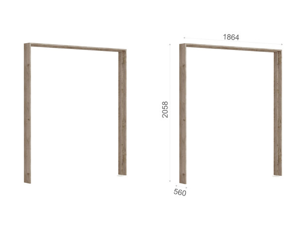 Портал для шкафа 4дв Джулия 1864х560х2058 Империал