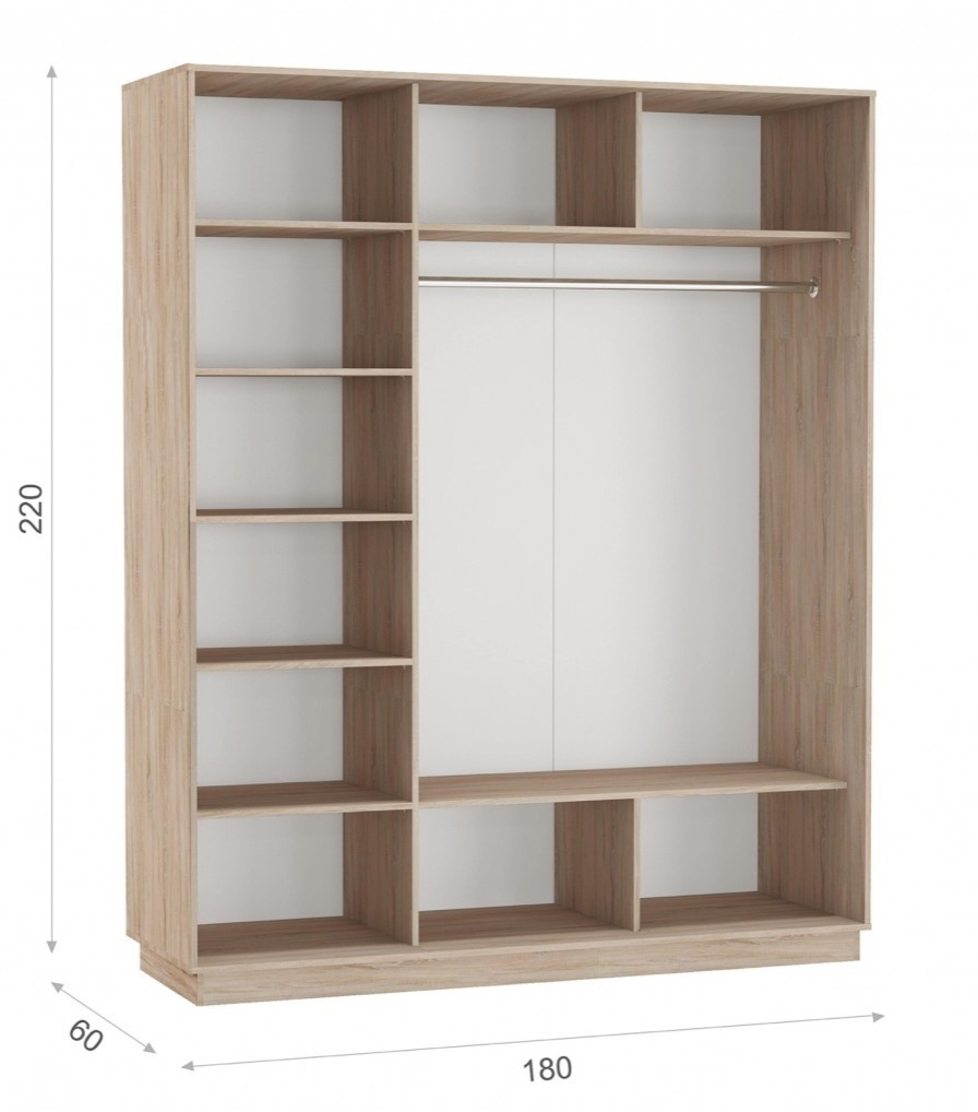 Шкаф-купе 180 ЗДЗ Тетрис 1800х600х2200 Империал