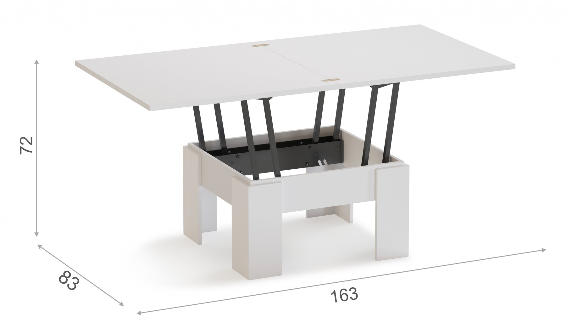 Стол журнальный Трансформер 815х830х450 Империал