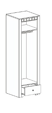 Шкаф 1дв платяной Прованс Мебельград
