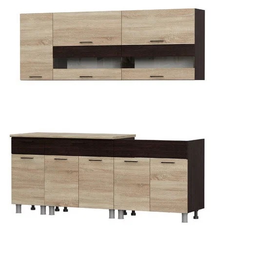 Кухонный гарнитур Кантри 2,0 венге/дуб сонома NN мебель