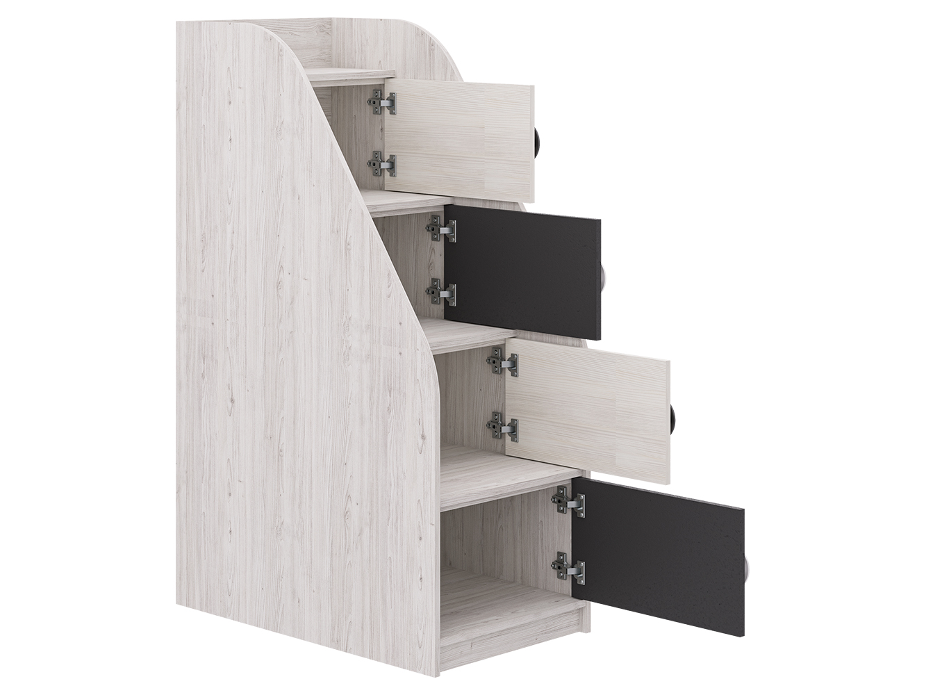 Кровать Адель с лестницей Пирамида