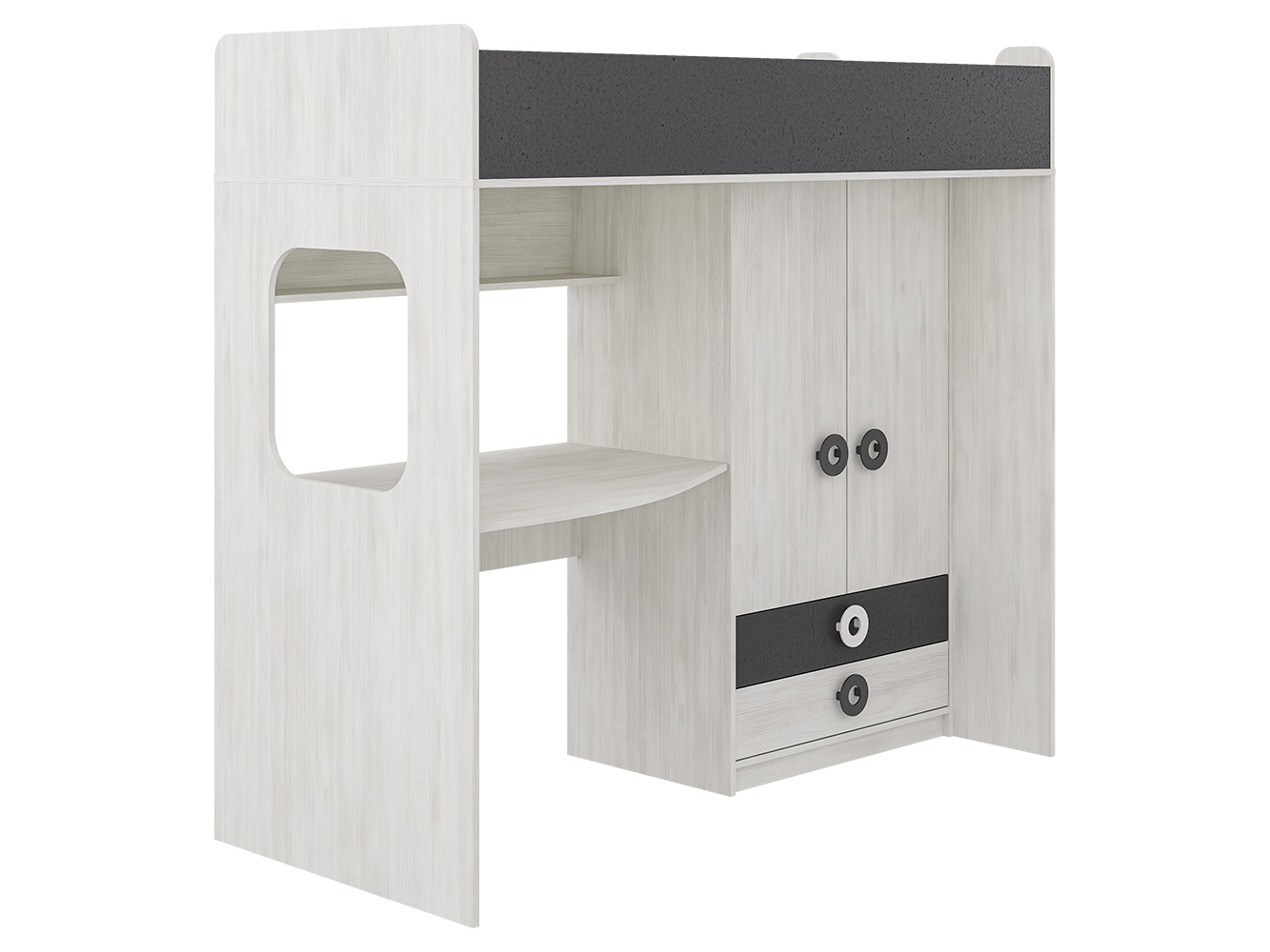 Кровать Адель с лестницей Пирамида