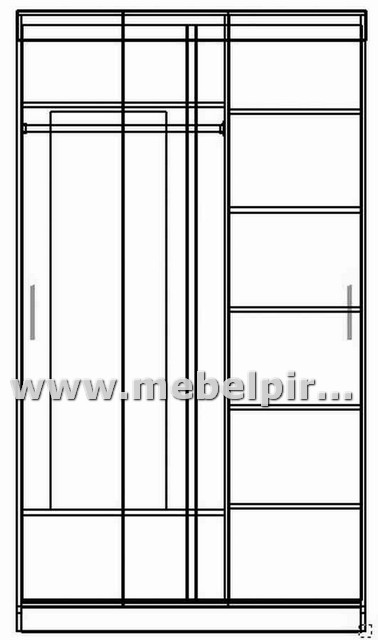 Шкаф-купе Шон-1 Пирамида