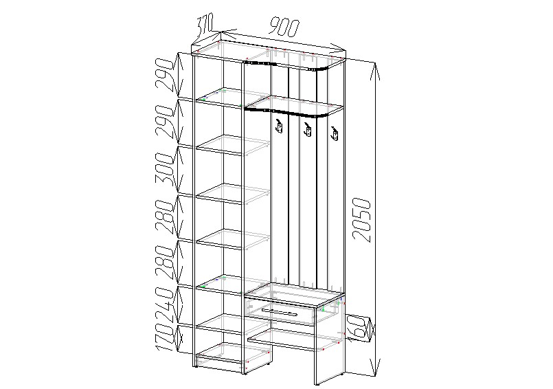 Прихожая ПР-1  Пирамида